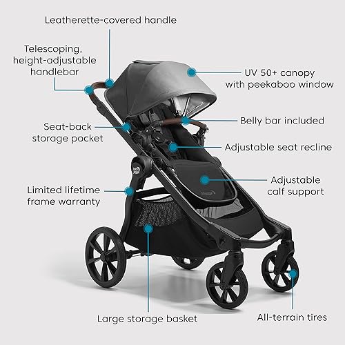 Baby Jogger City Select 2 Single-to-Double Modular Travel System, Includes City GO 2 Infant Car Seat, Radiant Slate - Jamouz