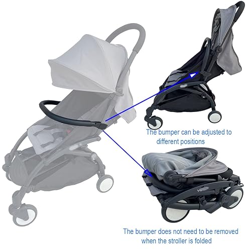 Baby Stroller Accessories Bumper Bar, Armrest, Handle, Crossbar Compatible with Babyzen YOYO 2 and YOYO+, PU Leather Surface - Jamouz