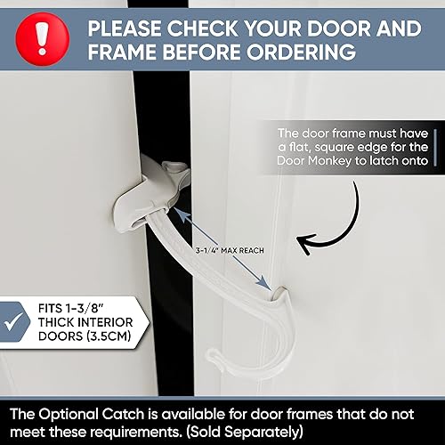 Child Proof Door Lock & Pinch Guard - For Door Knobs & Lever Handles - Easy to Install - No Tools or Tape Required - Baby Safety Door Lock For Kids - Very Portable - Great for Dogs & Cats - Jamouz