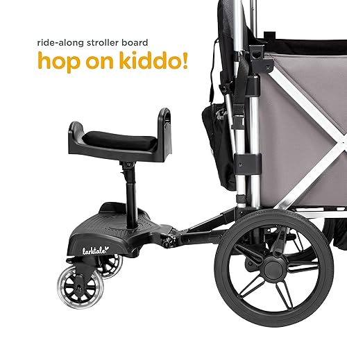 Larktale 2-in-1 Ride-Along Stroller Board | Universal Stroller Board with Sitting and Standing Configurations | Extra Space for an Extra Kid on Your Stroller | Fits Most Single and Double Strollers - Jamouz