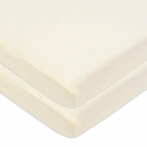 TL Care 2 Pack Fitted Pack N Play Playard Sheet 27' x 39', Soft Breathable Neutral 100% Cotton Jersey Pack and Play Sheet, Gray Star/Gray Zigzag, for Boys and Girls, Fits Most Mini Crib - Jamouz