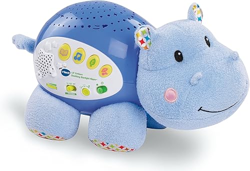 VTech Baby Lil' Critters Soothing Starlight Hippo, Blue - Jamouz