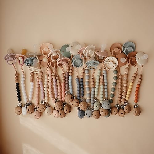 mushie 100% Silicone Baby Pacifier Clip BPA Free | Eva (Mauve) - Jamouz