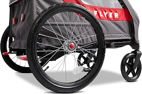 Flyer™ Duoflex 2 in 1 Bike Trailer and Double Stroller for Toddlers, 1+ Years - Jamouz