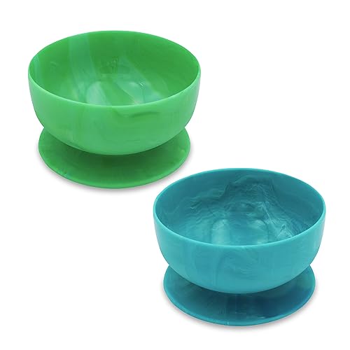 ChooMee Silicone Baby Suction Bowls | Non Slip Extra Strong Suction Base with Durable and Firm Bowl | Ideal for Infant and Toddler Baby Led Feeding | Small 2 CT - Jamouz