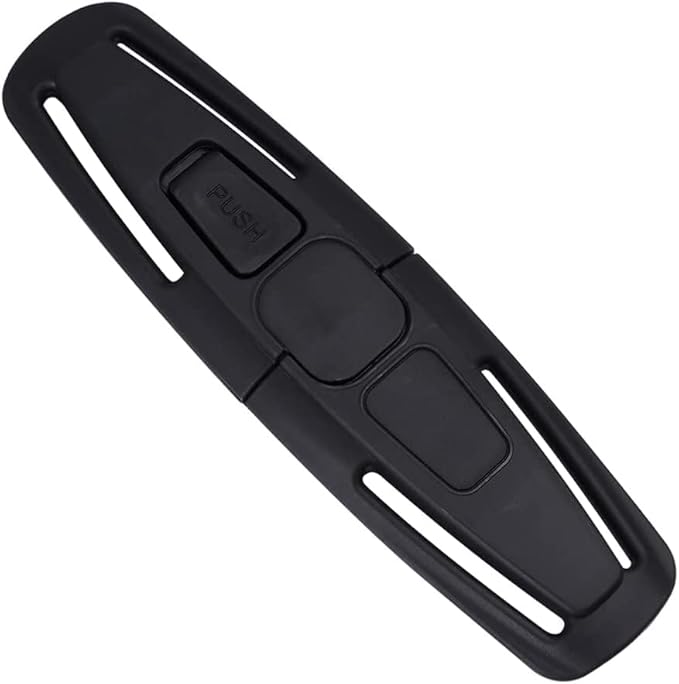Black Universal Child Seat Chest Harness Clip and Baby Seat Safety Belt Clip Buckle Universal Replacement for Kids Trend Adjustable Guard - Jamouz