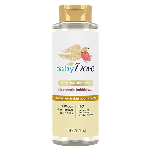 Baby Dove Bubble Bath Melanin-Rich Skin Nourishment for nourished Skin and Bath time Fun Sensitive Skin Care with Skin-Natural nutrients 16 oz - Jamouz