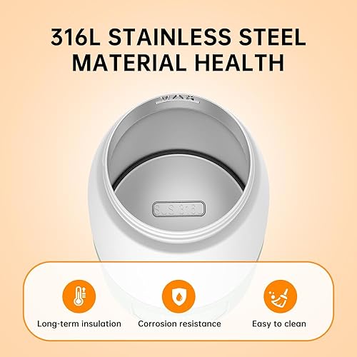 Portable Milk Warmer for Baby,Travel Bottle Warmer for Baby Breastmilk, Baby Formula On The Go, Fast Warming & Precise Temp Control, USB Rechargeable Bottle Warmer for Travel, Car, Outdoors,12OZ - Jamouz
