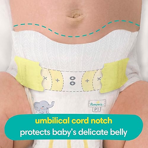 Pampers Swaddlers Diapers Preemie - Size P1, 27 Count, Ultra Soft Disposable Baby Diapers (Pack of 4) - Jamouz