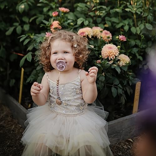 mushie 100% Silicone Baby Pacifier Clip BPA Free | Eva (Mauve) - Jamouz