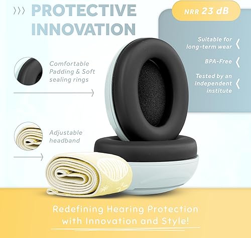 Schallwerk ® Mini+ Baby Ear Muffs – Noise Protection for Babies, Infants, Toddlers – CE & ANSI Certified Headphones - Jamouz