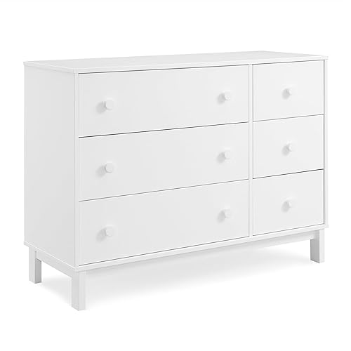 GAP babyGap Legacy 6 Drawer Dresser with Interlocking Drawers - Greenguard Gold Certified, Bianca White - Jamouz