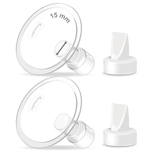 Maymom Pump Valve & MyFit 15mm Shield Compatible with Lansinoh Breast Pump Signature Pro/Smartpump/Manual Breast Pump. Replace Lansinoh Pump Valve. Not Original Lansinoh Pump Part - Jamouz