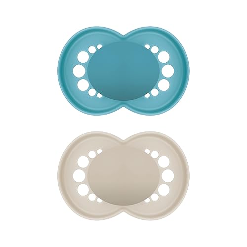 MAM Original Pure Pacifier, Climate Neutral MAM Natural Rubber Pacifier, Sustainable & Bio-Renewable Raw Materials, Sterilizer Case, Unisex, 0-6 Months, 2-Pack - Jamouz
