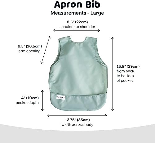 Tiny Twinkle Mess Proof Baby Bib - Waterproof Toddler and Baby Apron Bib - Machine Washable - PFAS and BPA Free - Jamouz