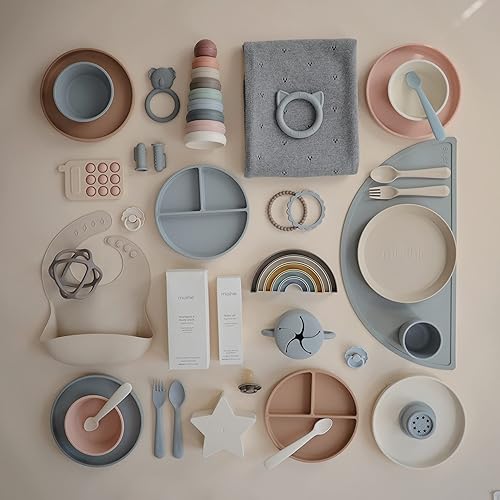 mushie Silicone Suction Plate | BPA-Free Non-Slip Design (Ivory) - Jamouz