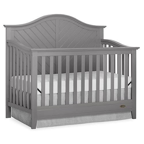 Ella 5-in-1 Full Size Convertible Crib in Storm Grey, Greenguard Gold Certified - Jamouz
