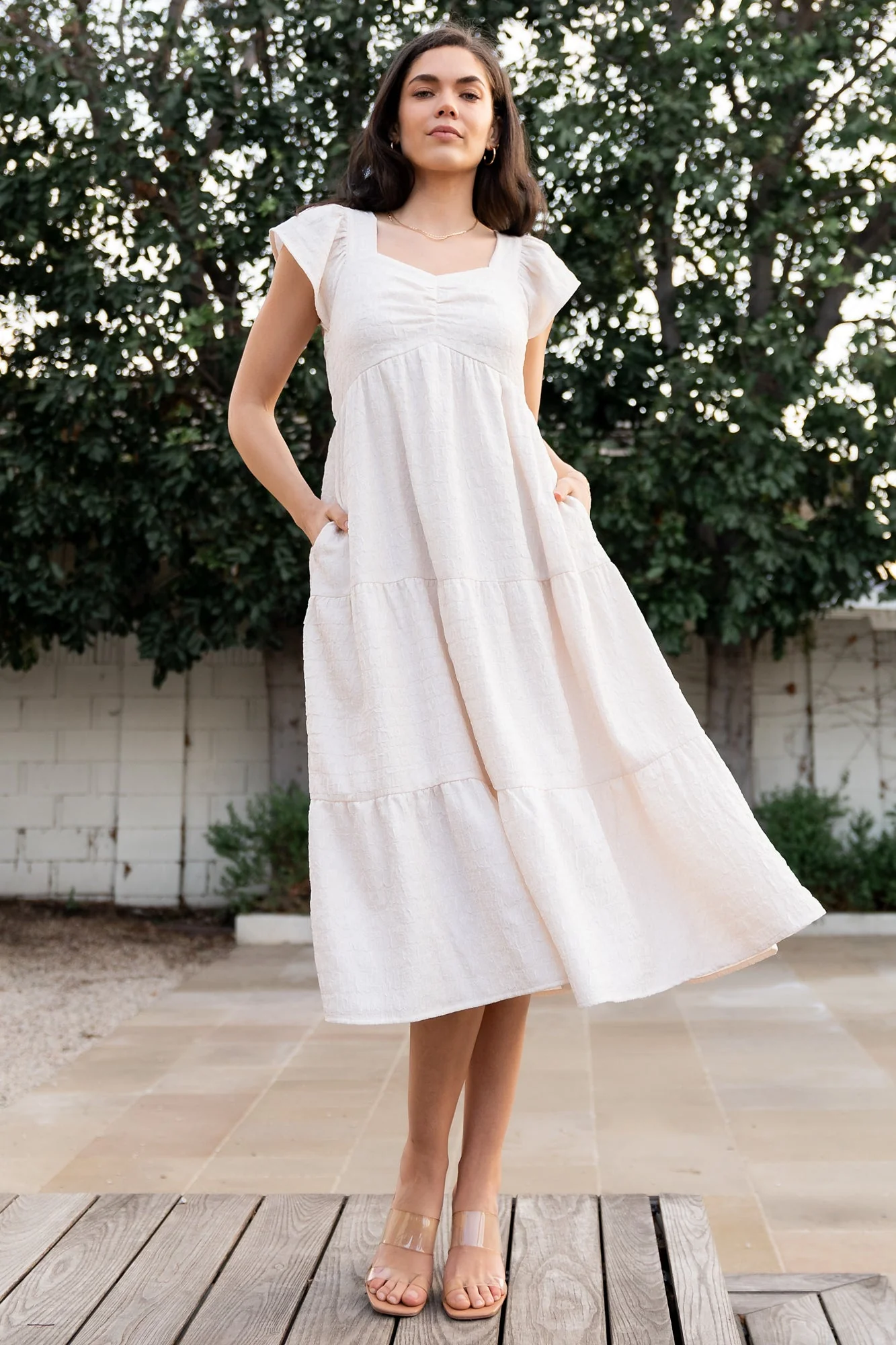 Kesler Midi Dress | Cream - Jamouz