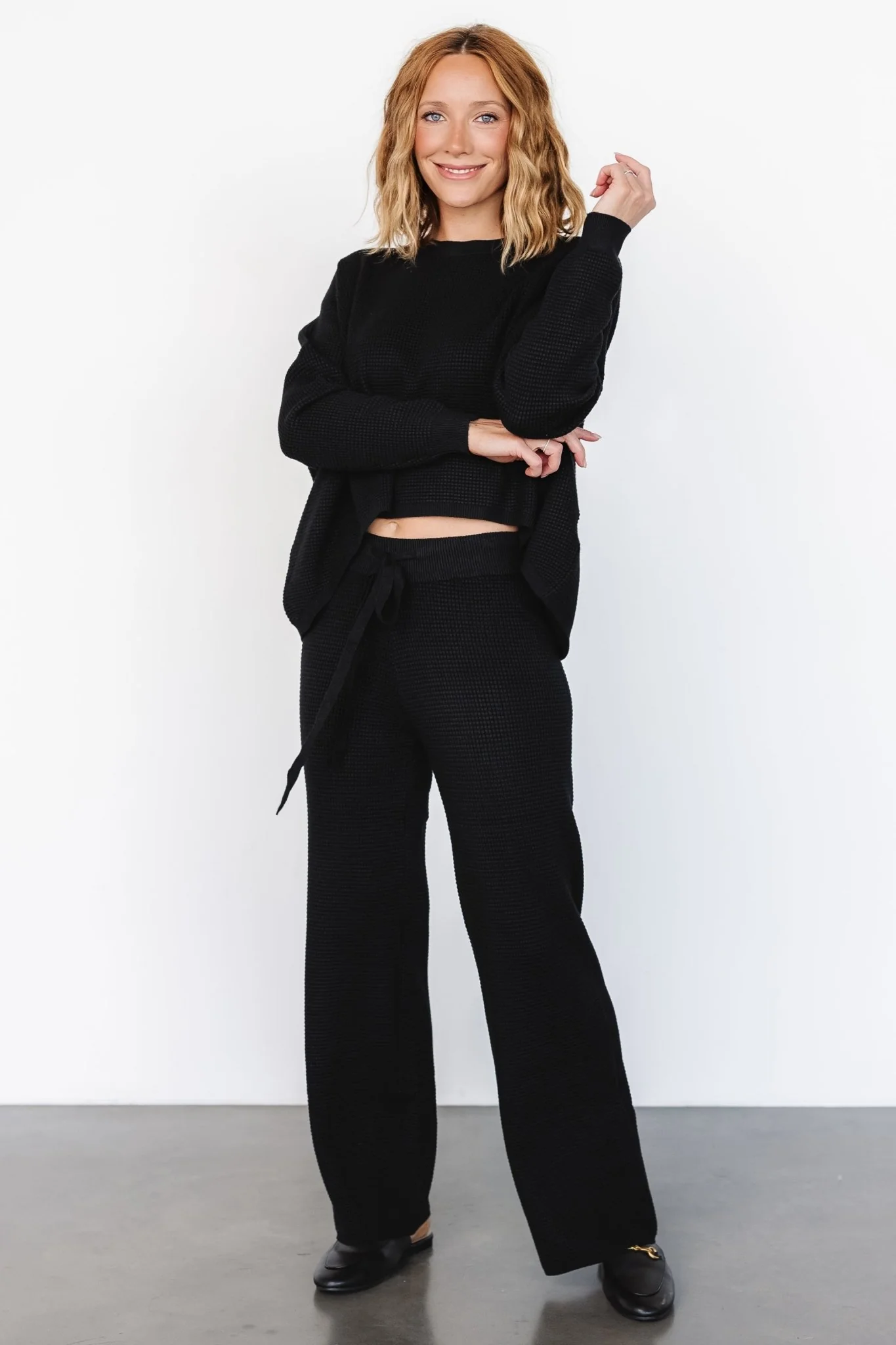 Owen Waffle Pants | Black - Jamouz