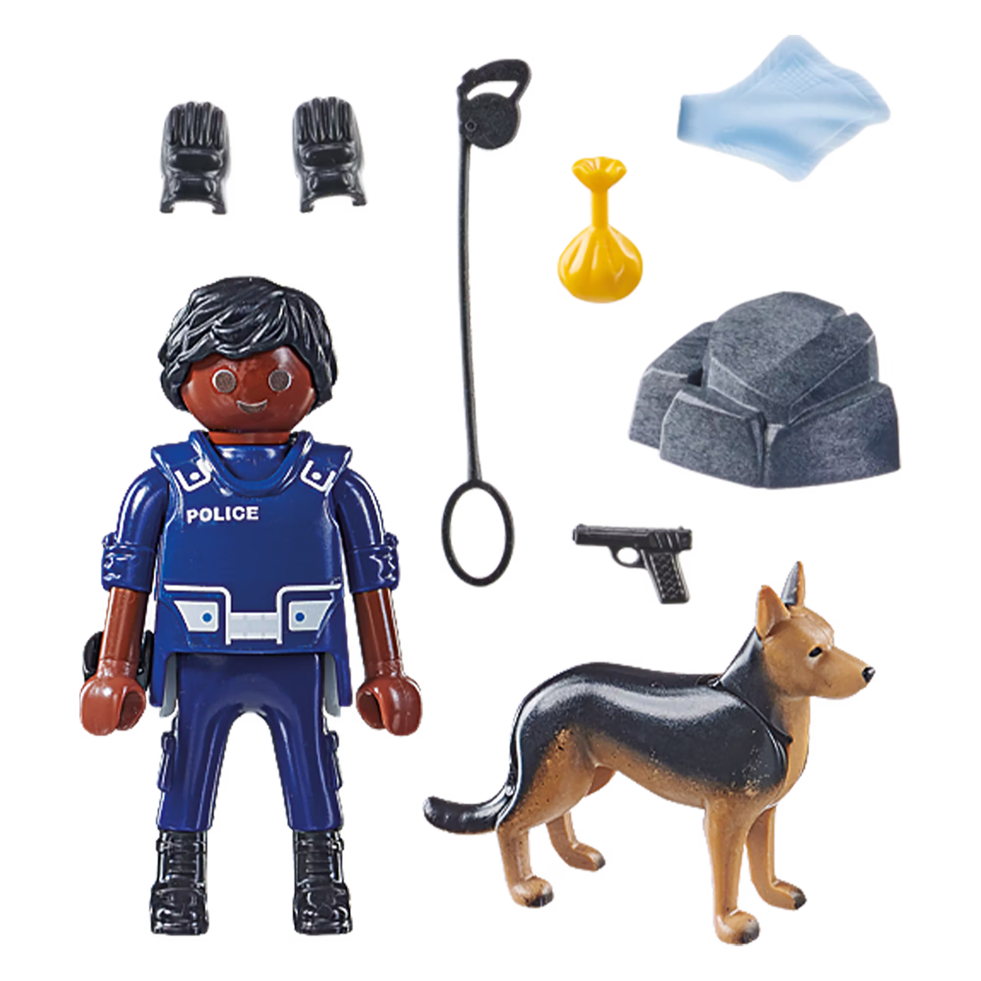Polizist mit Spürhund - Jamouz