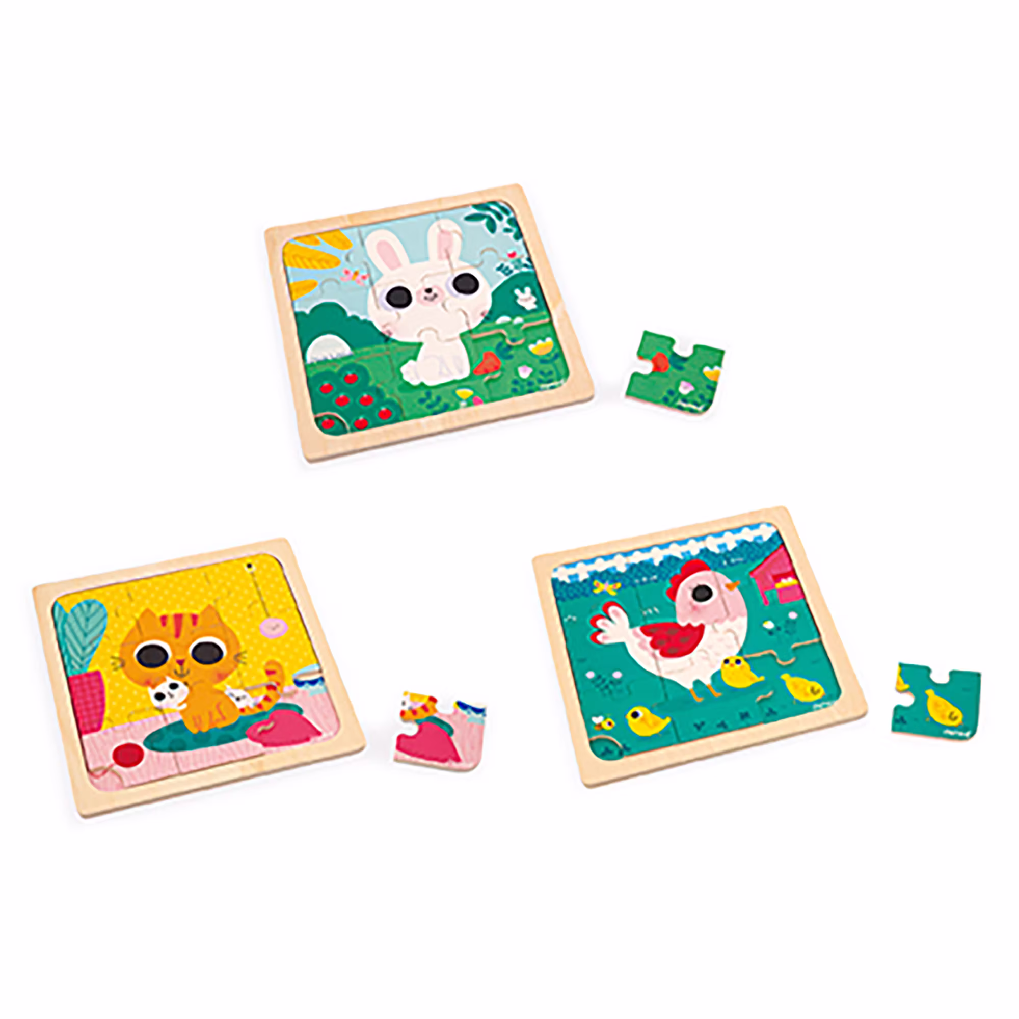 Trio-Puzzle Tiere - Jamouz
