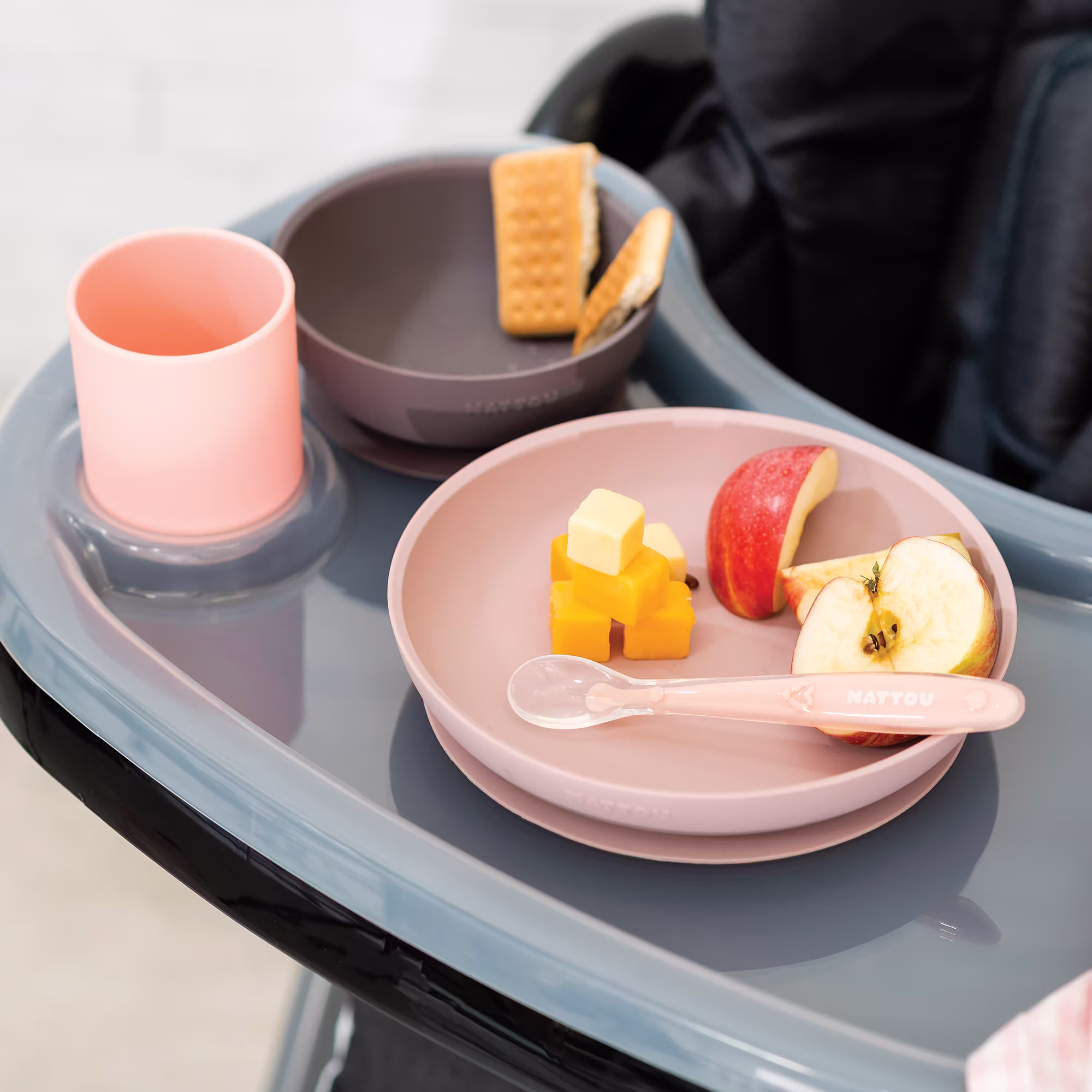 Esslern-Set rosa/aubergine - Jamouz