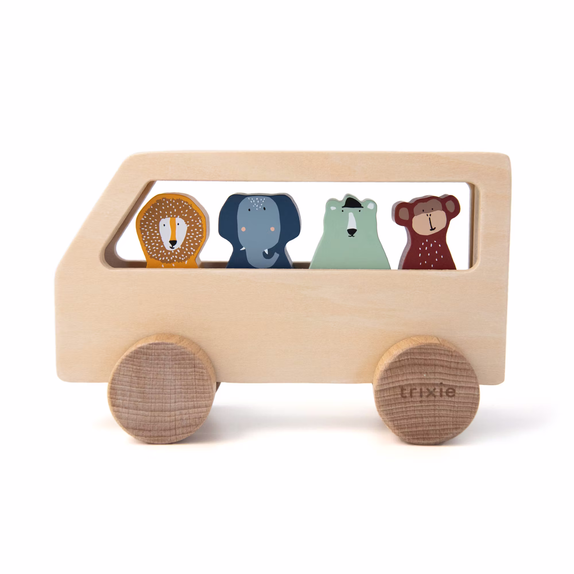 Holzbus mit Tieren - Jamouz
