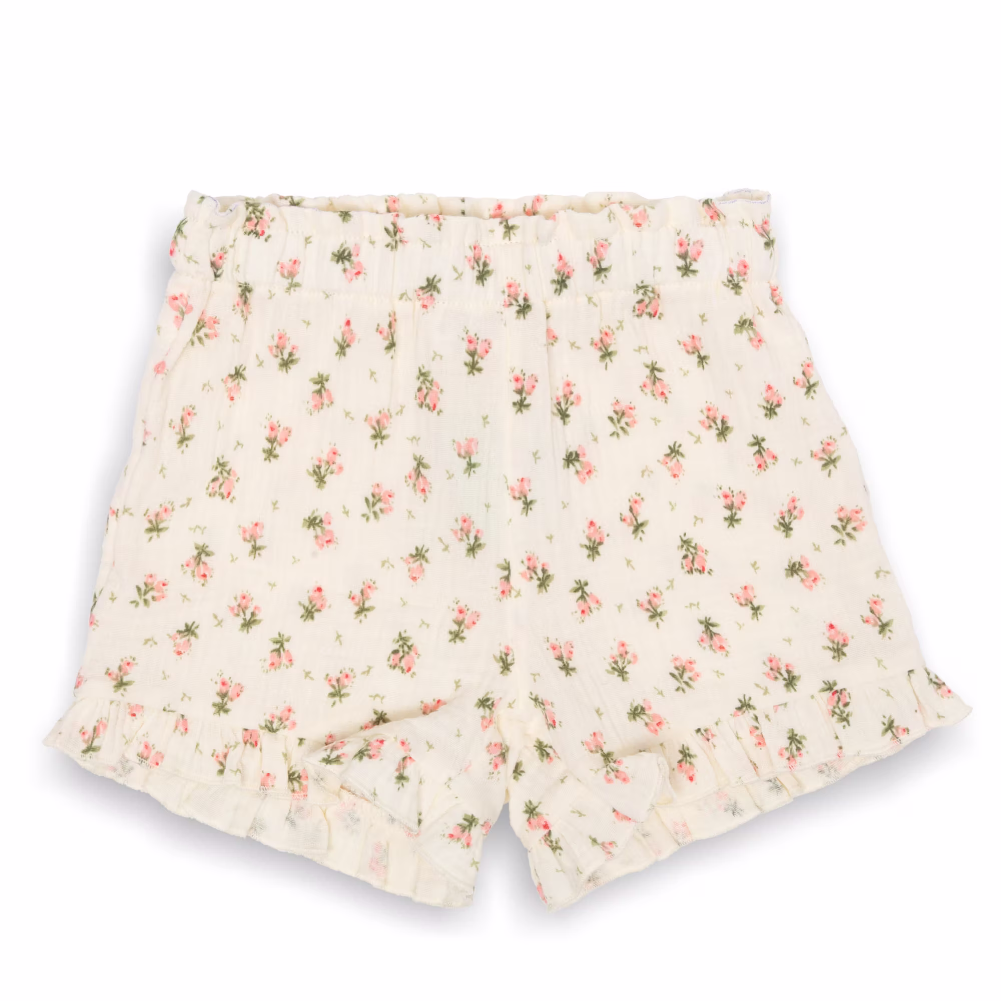 Struktur-Shorts Blumen - Jamouz