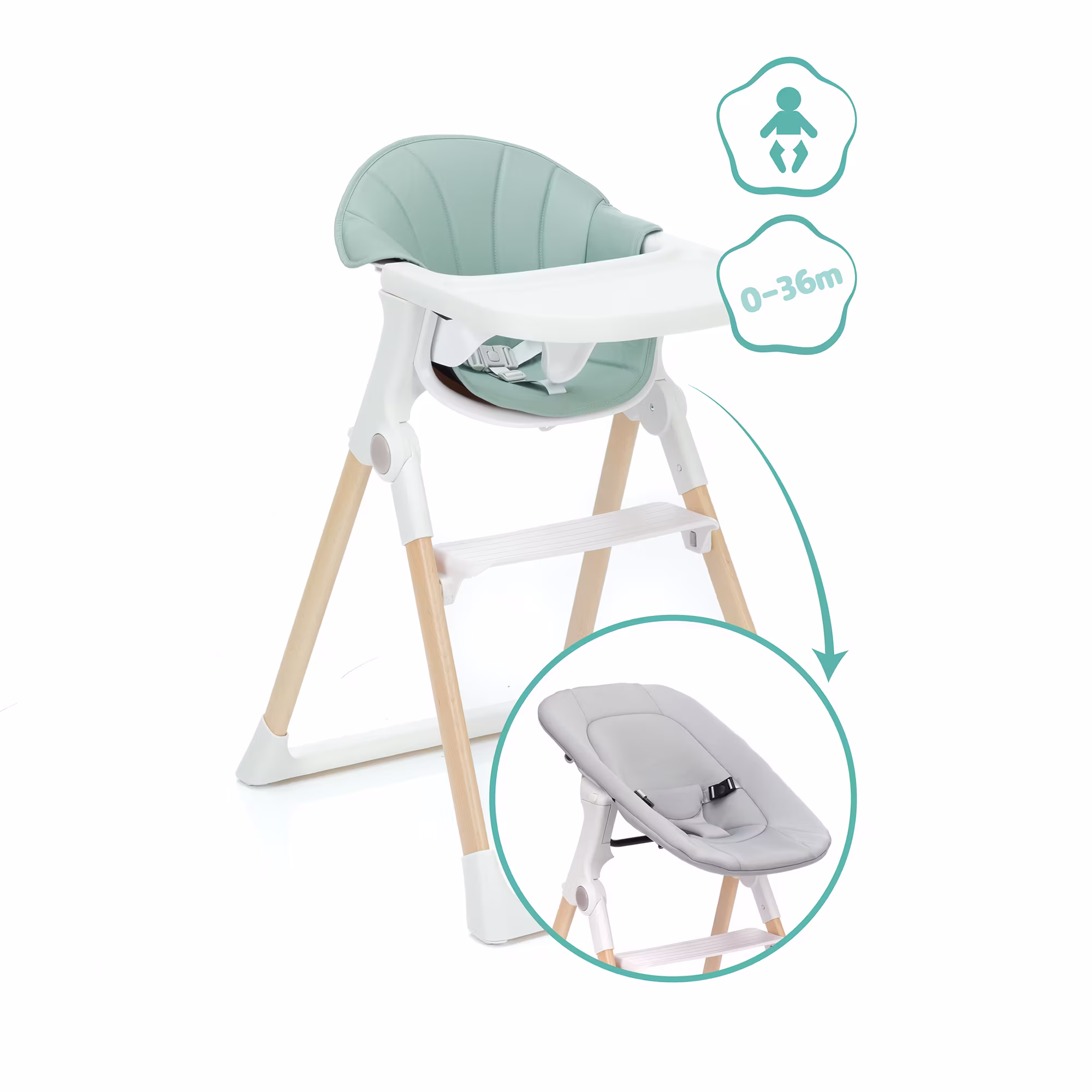 Hochstuhl Set Noah Creme - Jamouz