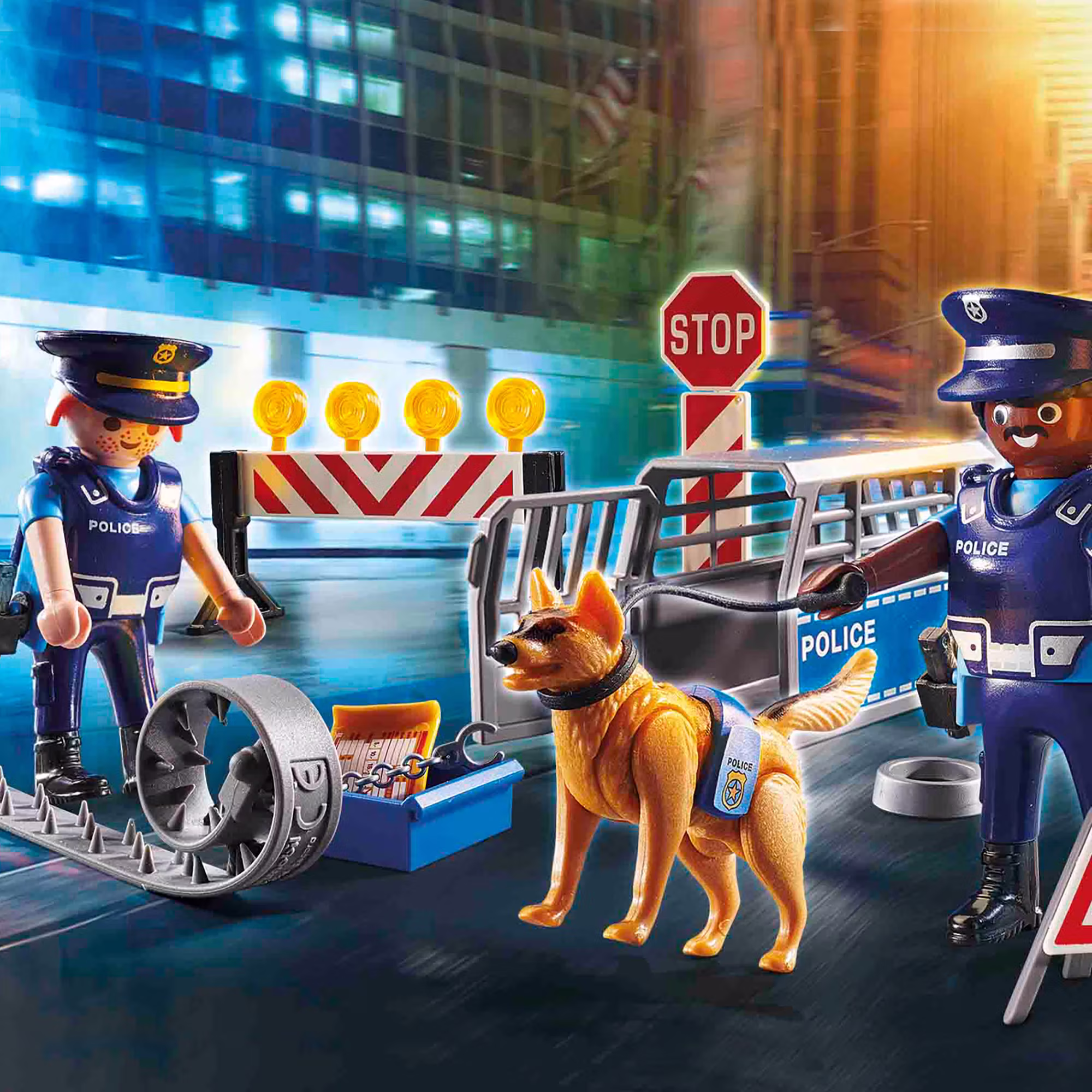 Polizei-Straßensperre - Jamouz