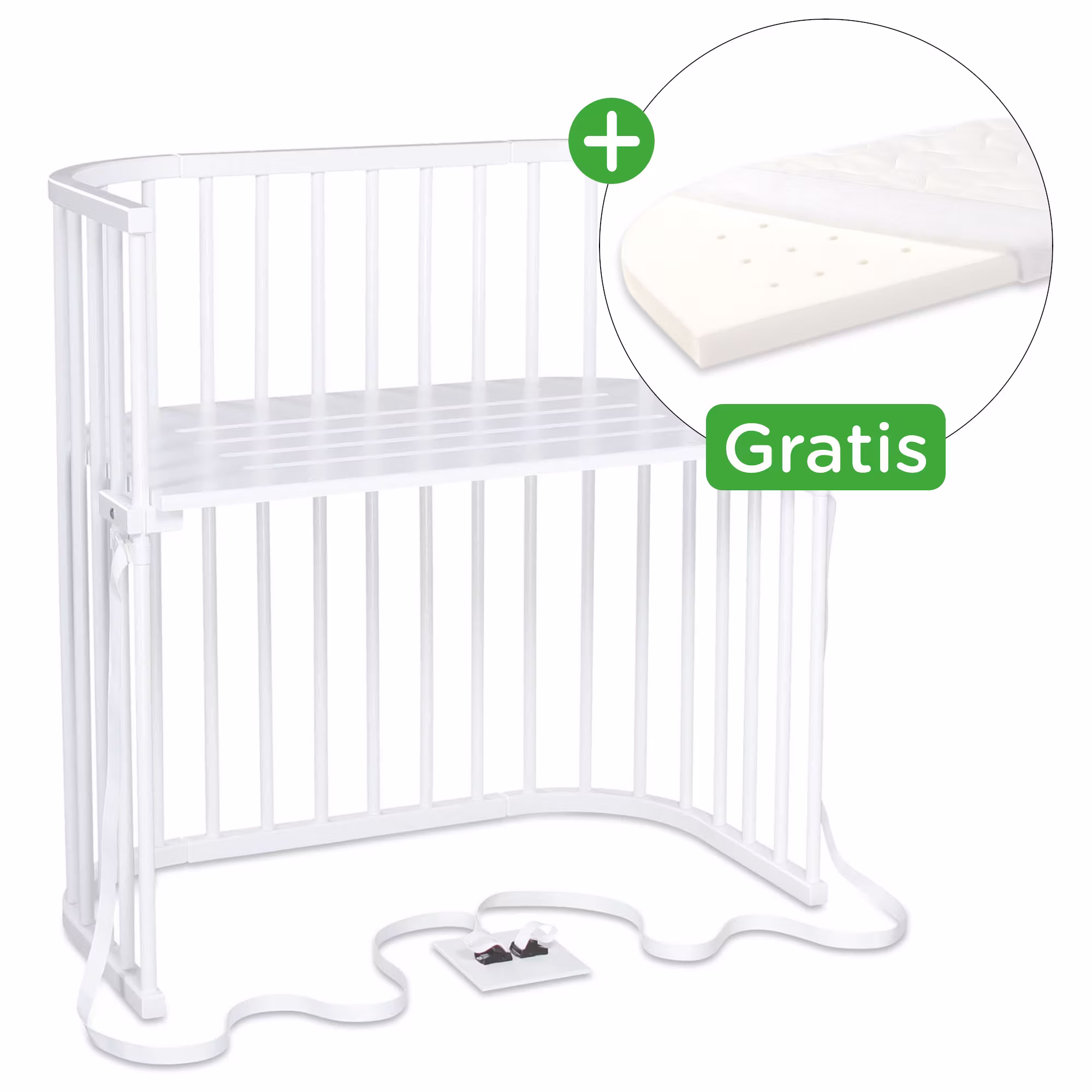 babybay Boxspring weiß - Jamouz