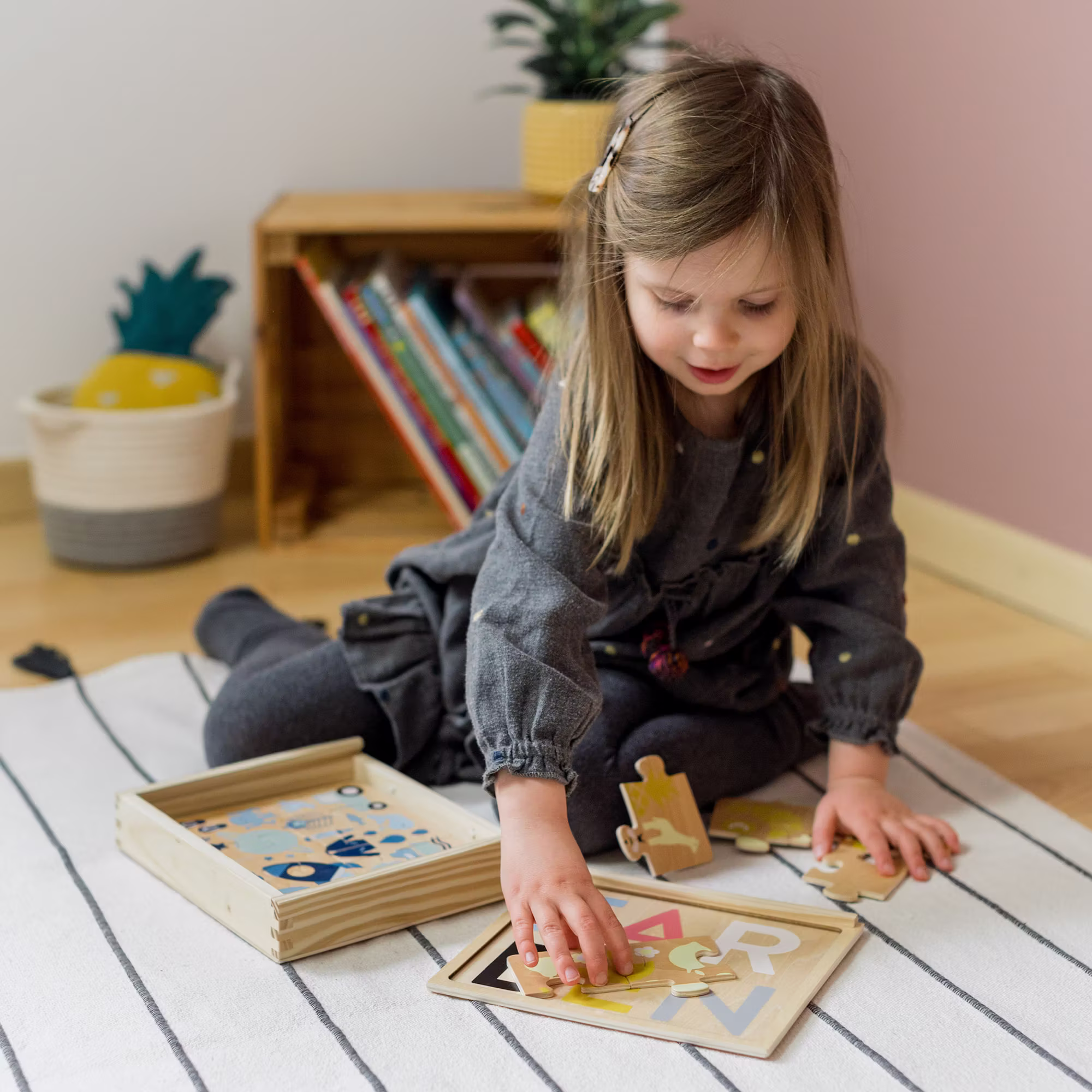 Holzpuzzle-Set Farben - Jamouz